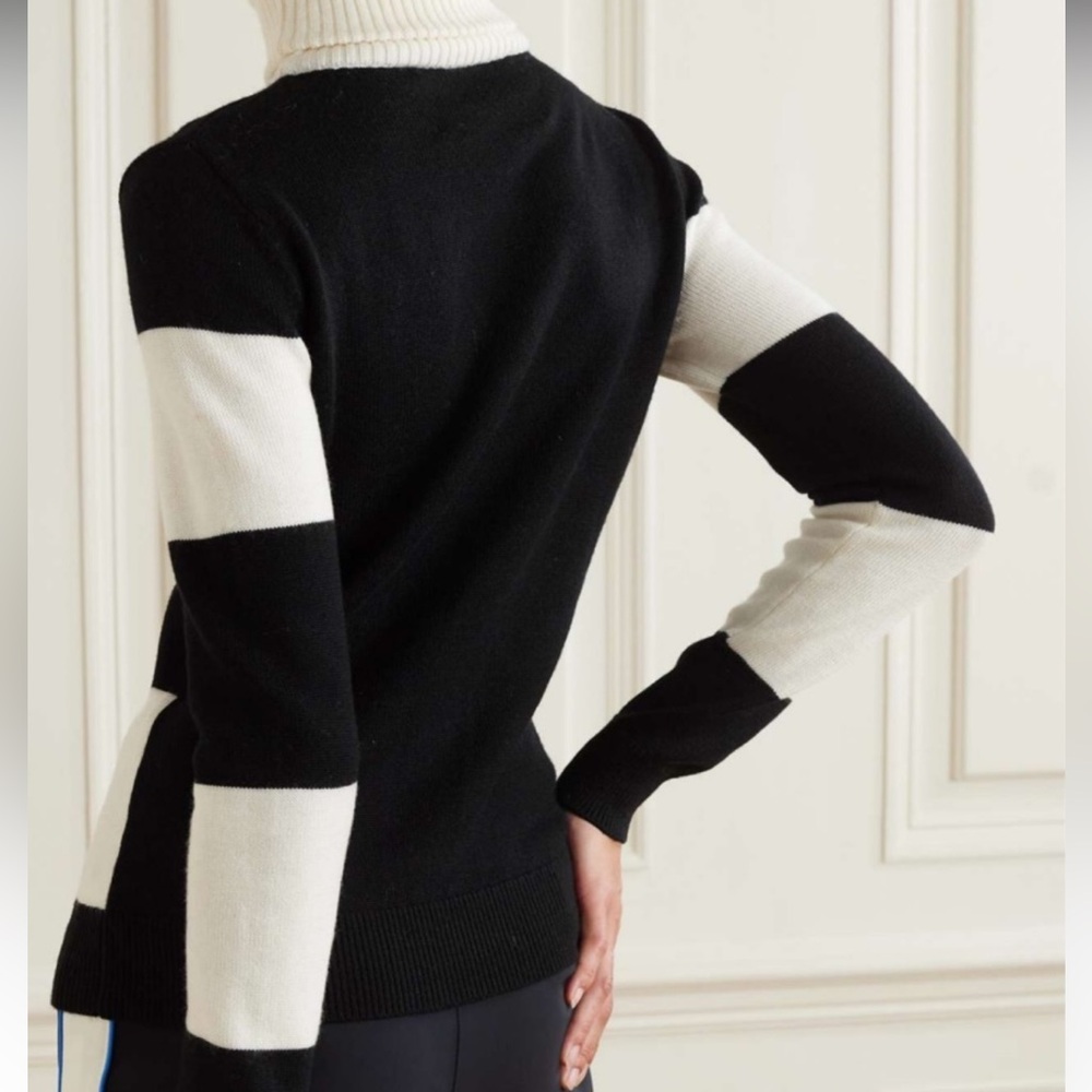 Perfect Moment Schild Merino Wool Turtleneck Ski Striped Sweater - Picture 5 of 7
